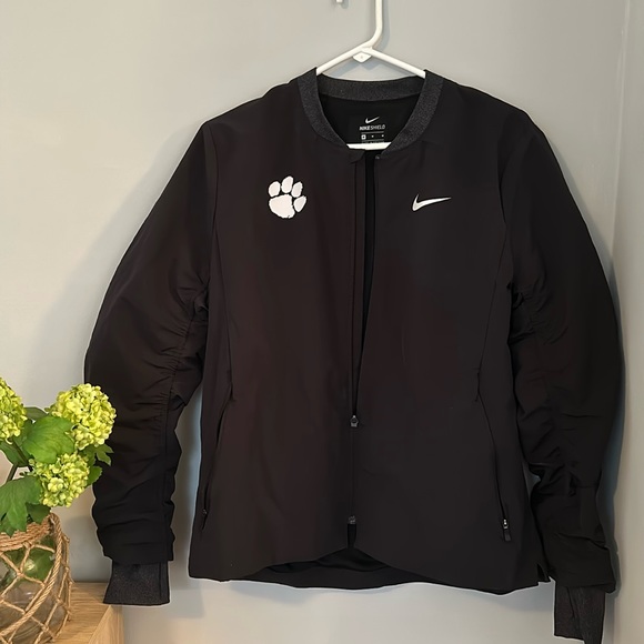 Baseball jacket Nike size medium zip up jacket coat black Clemson tigers NWOT - Picture 1 of 3